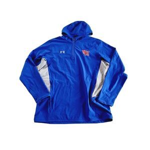 Under Armour 1/4 Zip Jacket Men's Medium M Royal Blue Pullover Active Hoodie